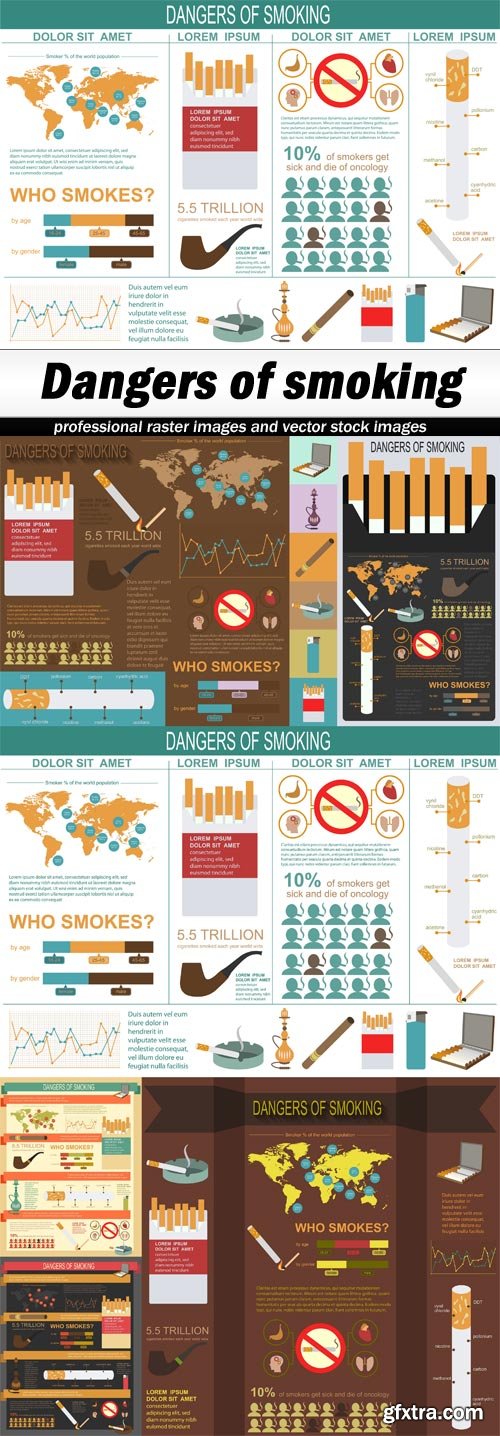 Dangers of smoking - 6 EPS
