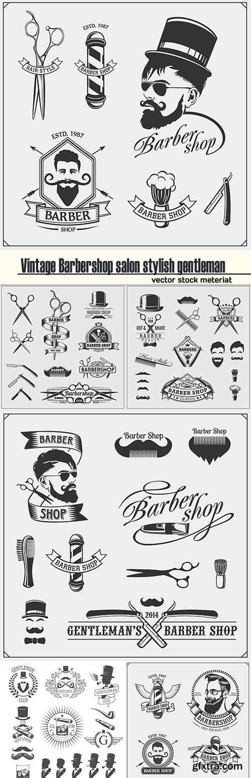Vintage Barbershop salon stylish gentleman
