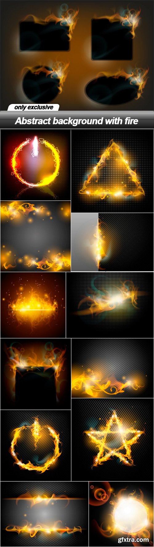 Abstract background with fire - 13 EPS