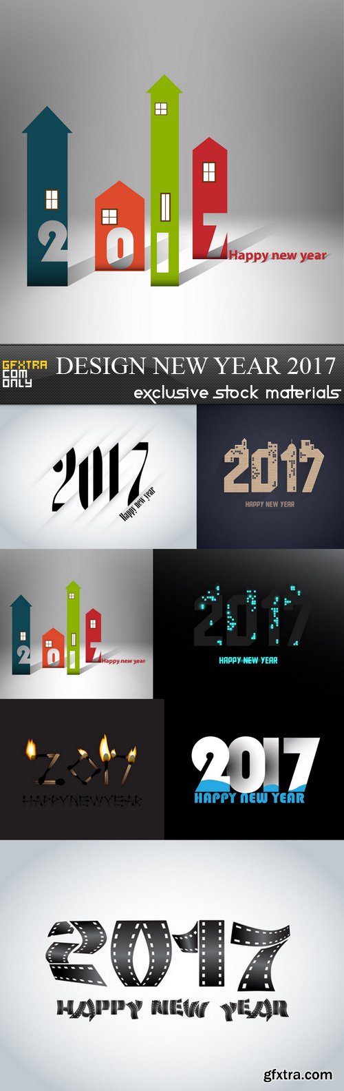 Design New Year 2017 - 7 EPS