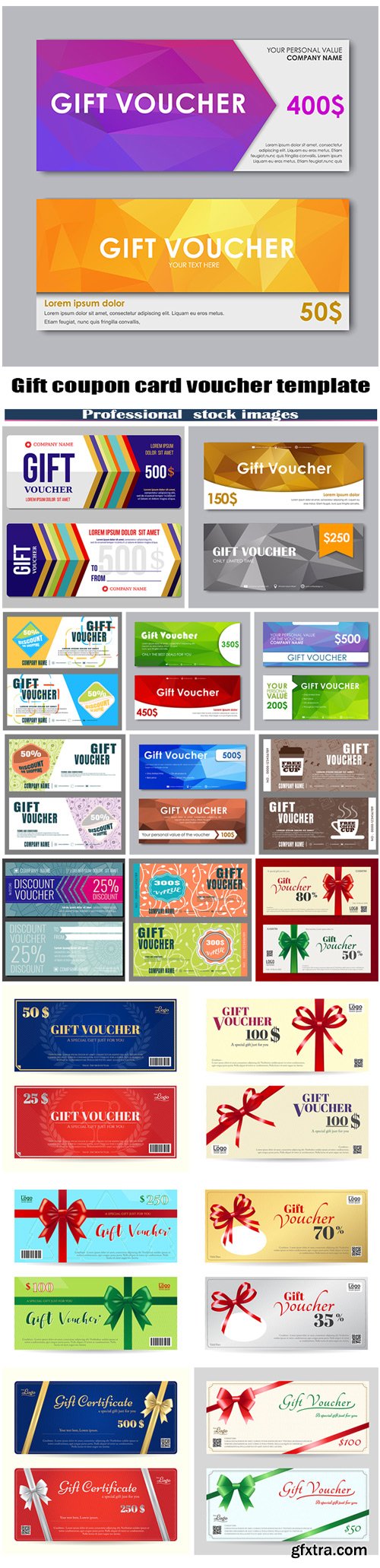 Gift coupon card voucher template