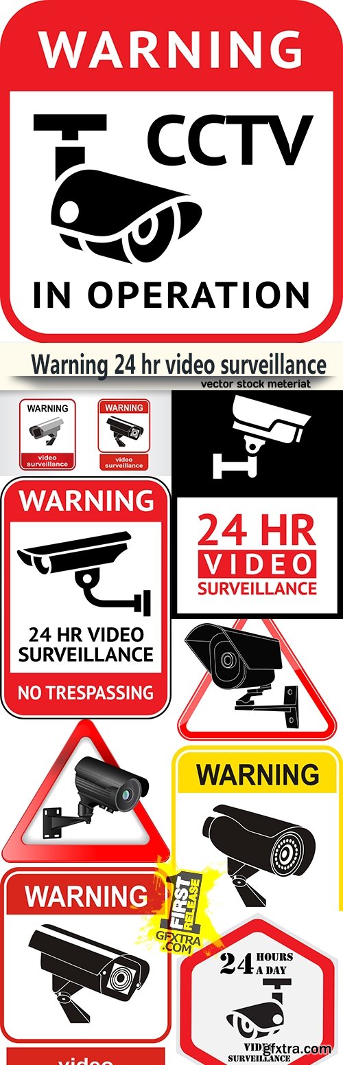 Warning 24 hr video surveillance