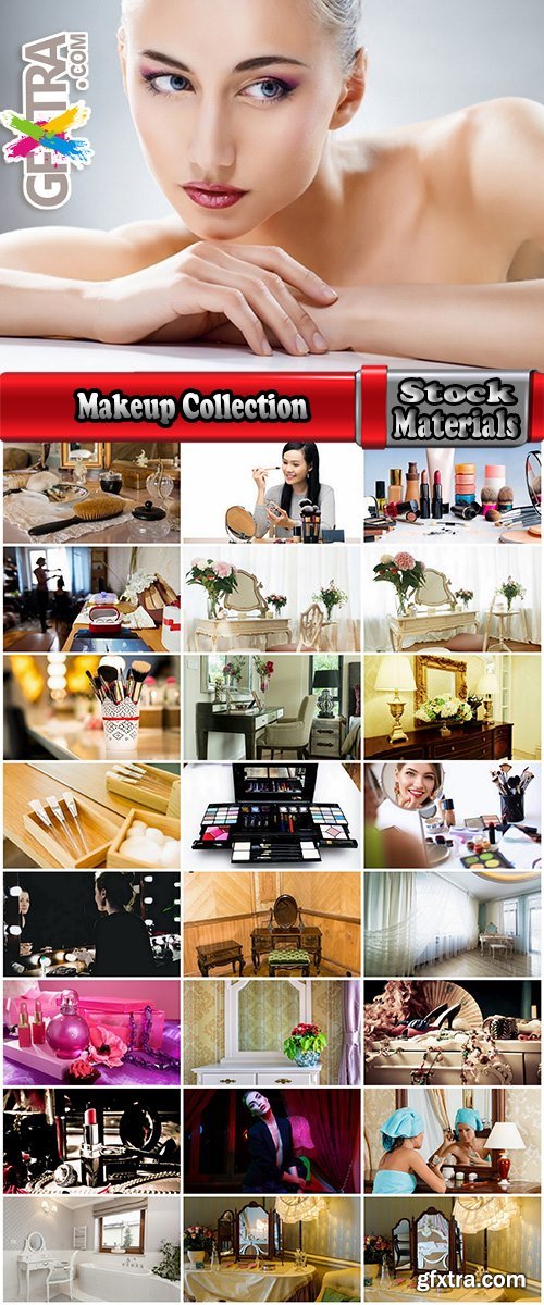 Makeup Collection of dressing table Beauty model woman perfumes 25 HQ Jpeg