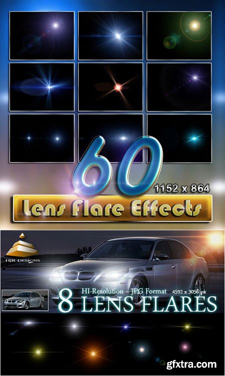 68 Hi-Res Lens Flares Effects