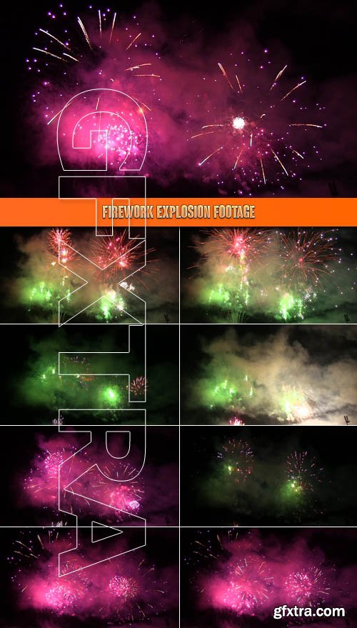 Firework explosion Footage