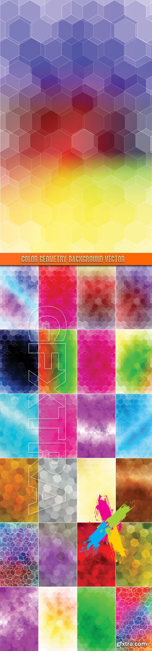 Color geometry background vector