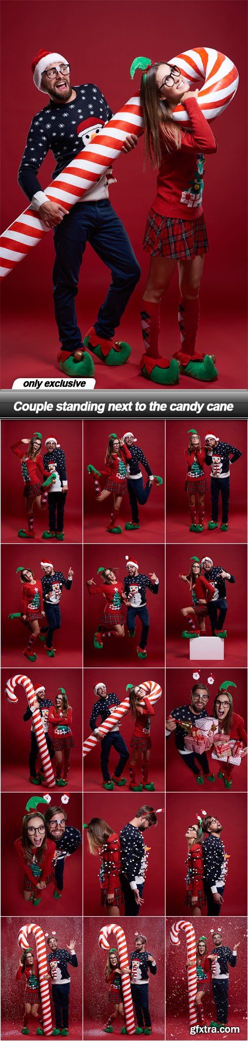 Couple standing next to the candy cane - 15 UHQ JPEG