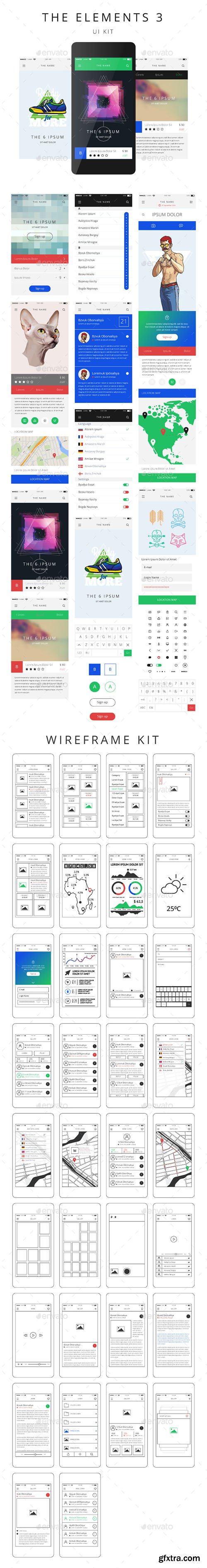 Graphicriver Vector Phone GUI Template Wireframe UI Kit 17397660