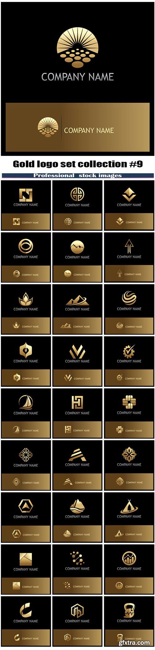 Gold logo set collection #9