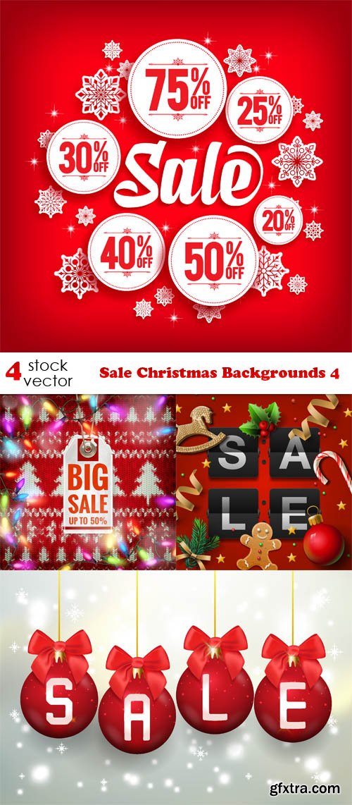 Vectors - Sale Christmas Backgrounds 4