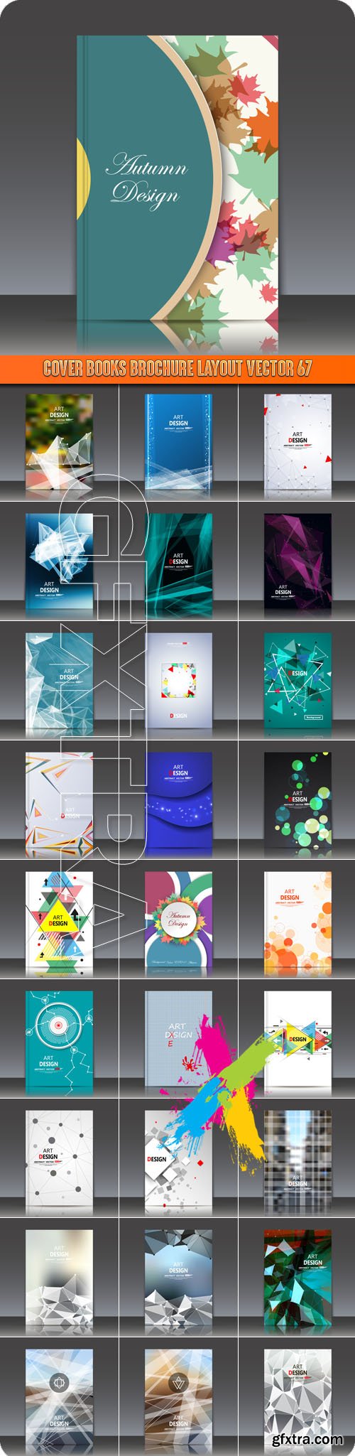 Cover books brochure layout vector 67