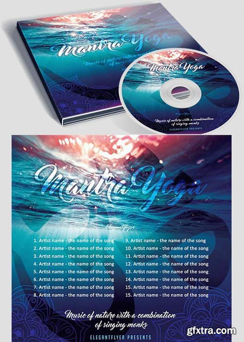 Mantra Yoga V1 Premium CD&DVD cover PSD Template