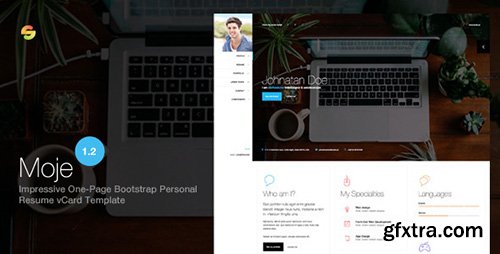 ThemeForest - Moje. v1.2 - Responsive Bootstrap Personal Resume vCard HTML/CSS Theme - 7800423