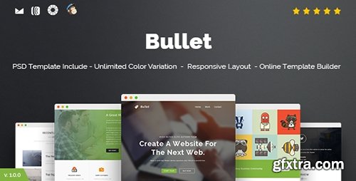 ThemeForest - Bullet v1.0 - Responsive Email + Online Template Builder - 15714040