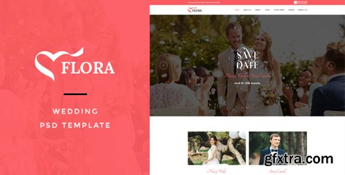 ThemeForest - Flora : Wedding PSD Template 15963865