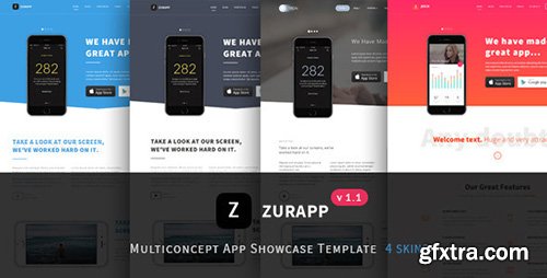 ThemeForest - ZurApp v1.1 - Multiconcept App Showcase Template - 13195789
