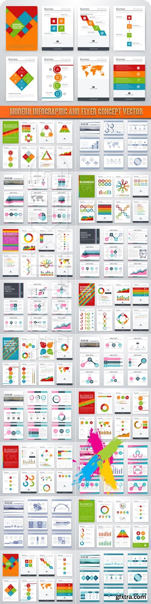 Modern infographic and flyer concept vector