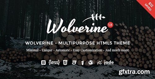 ThemeForest - Wolverine v1.3.1 - Multipurpose HTML5 Template - 12930598
