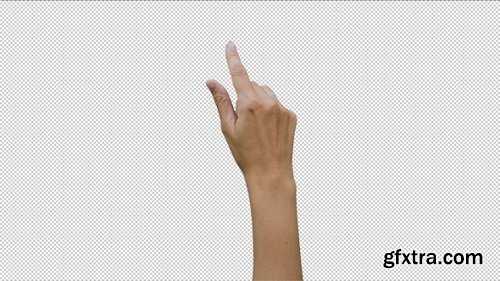 14 Footage Female Hand Gestures Touchscreen