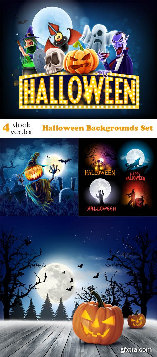 Vectors - Halloween Backgrounds Set