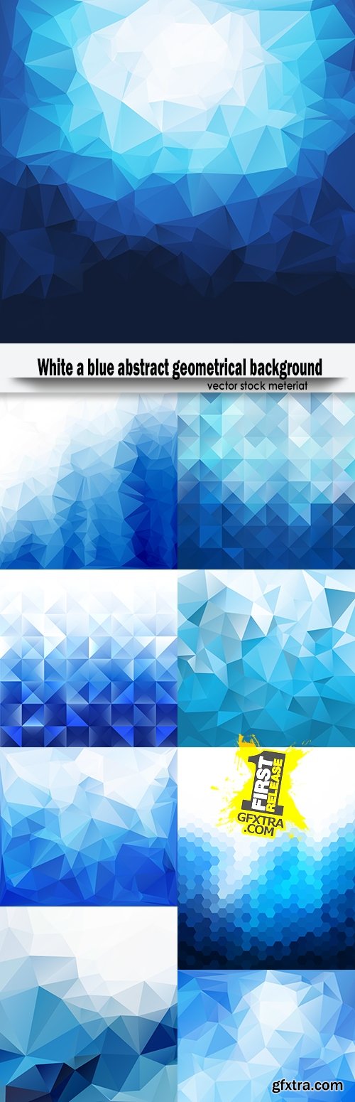 White a blue abstract geometrical background