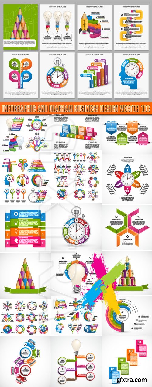 Infographic and diagram business design vector 108