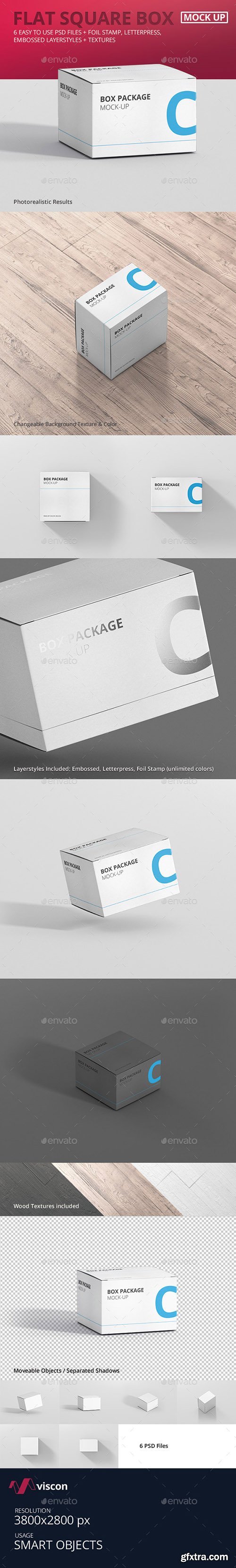 Graphicriver Package Box Mock-Up - Flat Square 16254400