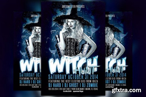 CM - Witch Hunt Halloween Party Flyer 89897