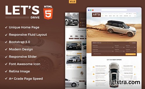 ThemeForest - Let\'s Drive v1.0.0 - Amazing Car Rental & Sale HTML5 Template - 16479654