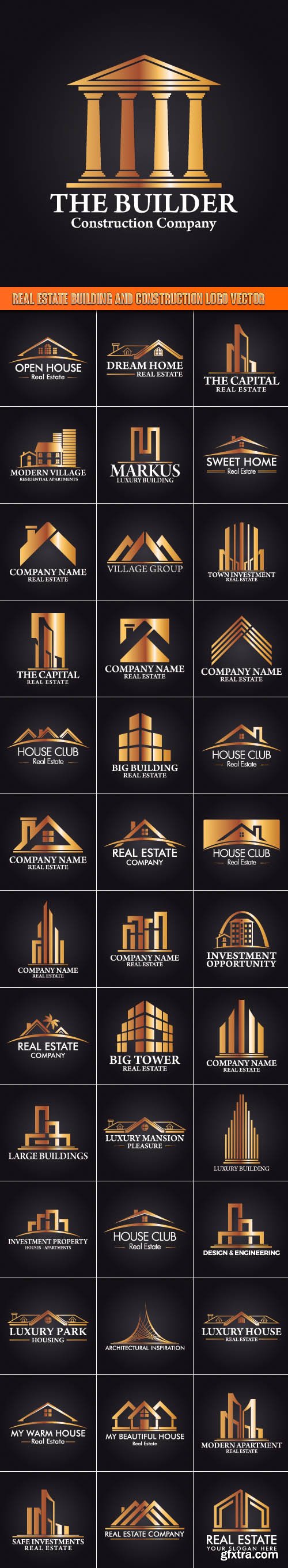 Real Estate Building and Construction Logo Vector