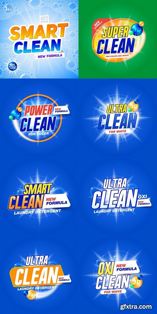Ultra clean. Template for laundry detergent