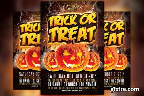 CM - Trick or Treat Halloween Party Flyer 89893