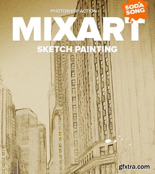 GraphicRiver MixArt - Sketch Painting Photoshop Action 10854667