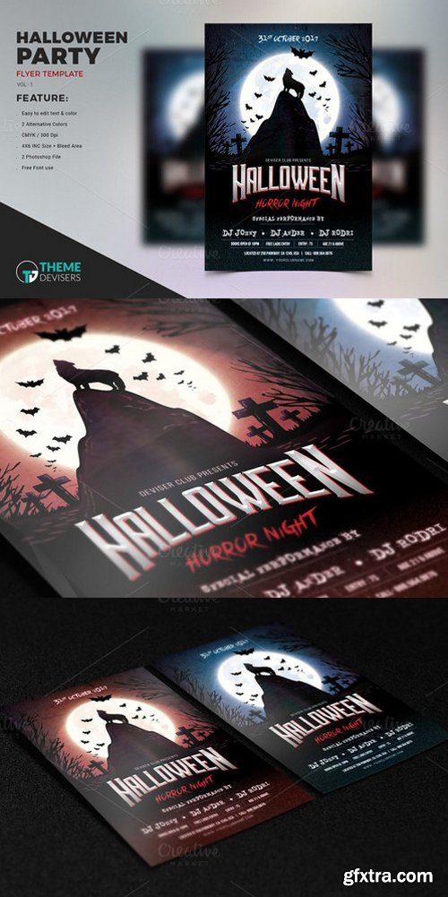 CM - Halloween Party Flyer Template 924015