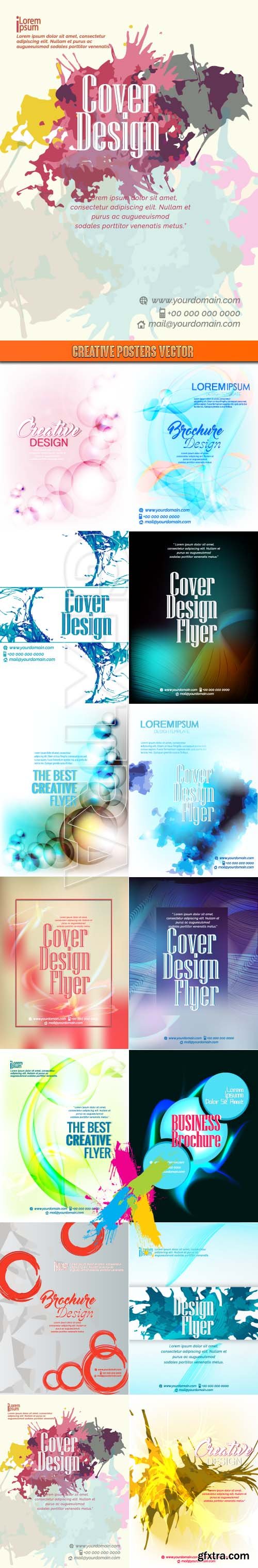 Creative posters vector