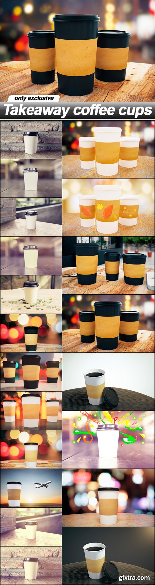 Takeaway coffee cups - 20 UHQ JPEG