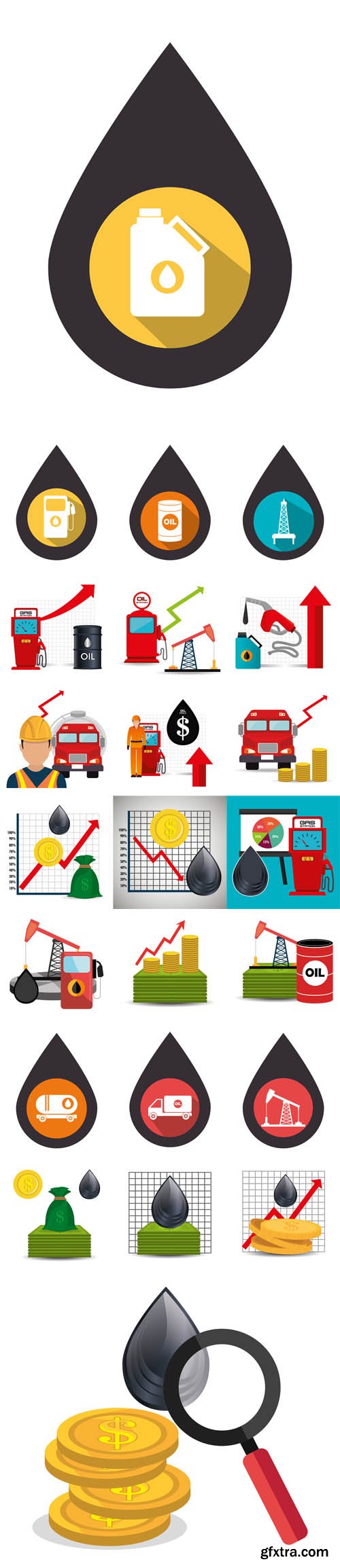 Vector Set - Oil Industrial Icons