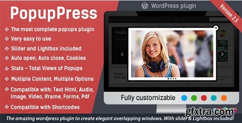 CodeCanyon - PopupPress v2.5.6 - Popups with Slider & Lightbox for WordPress - 5197157