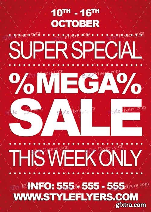 Mega Sale V5 PSD Flyer Template