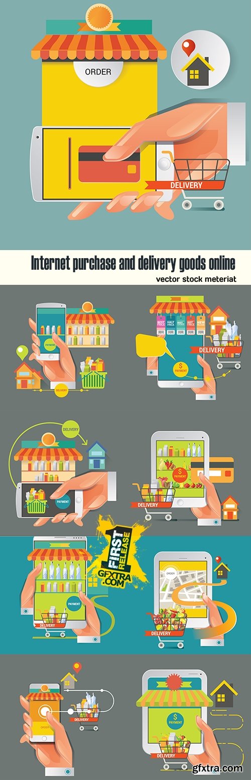 Internet purchase and delivery goods online