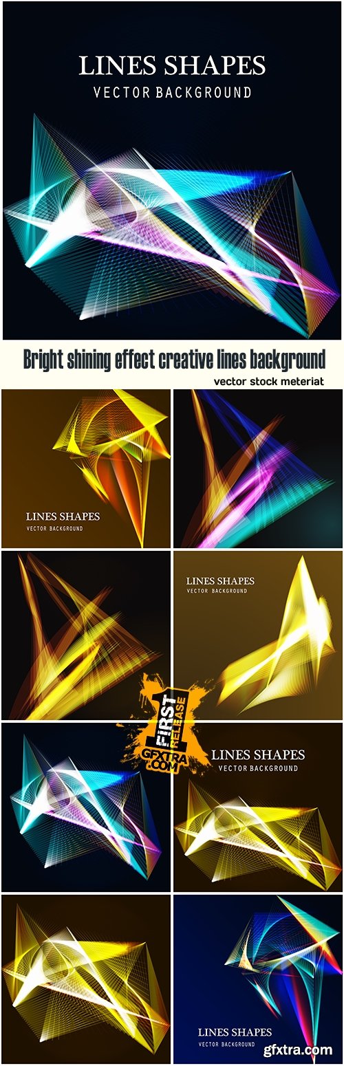 Bright shining effect creative lines background