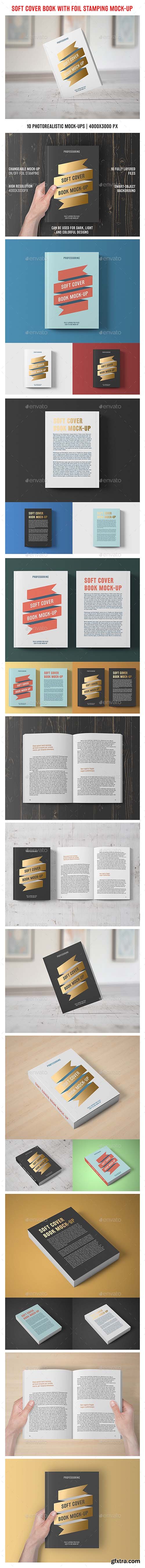 Graphicriver Soft Cover Book With Foil Stamping Mock-Up 16878031