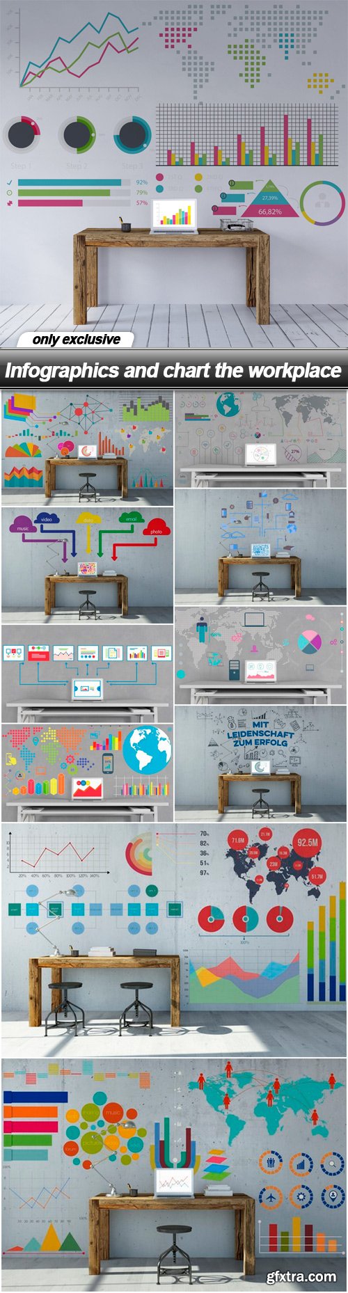 Infographics and chart the workplace - 11 UHQ JPEG