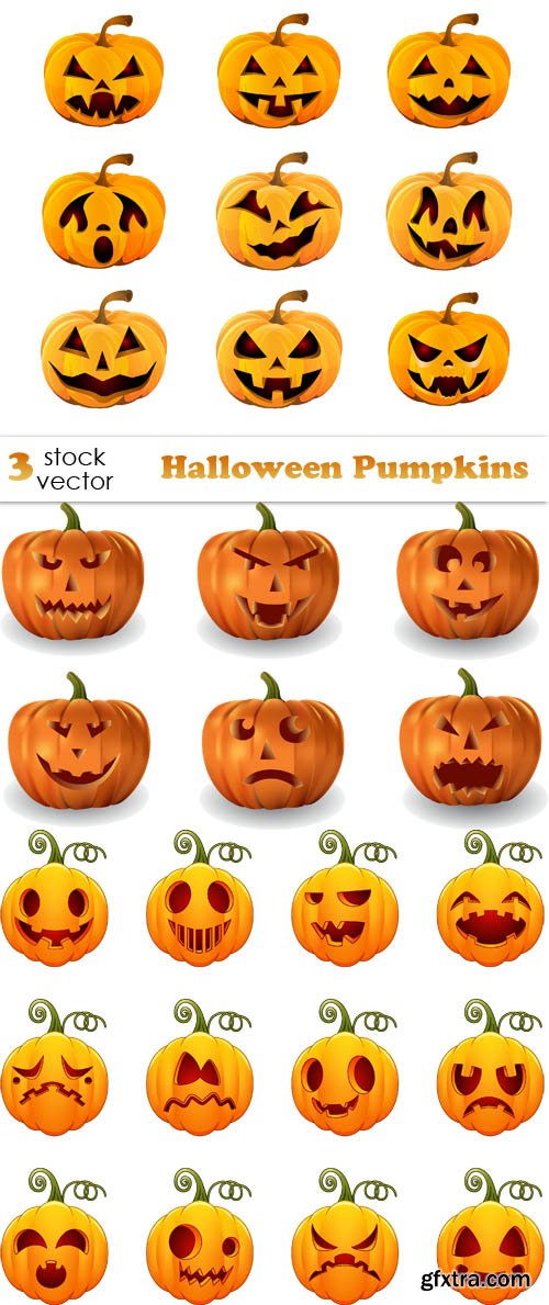 Vectors - Halloween Pumpkins