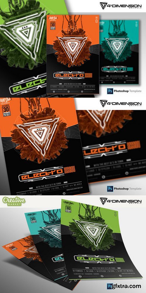 CM - Electro Session Flyer Template 923616