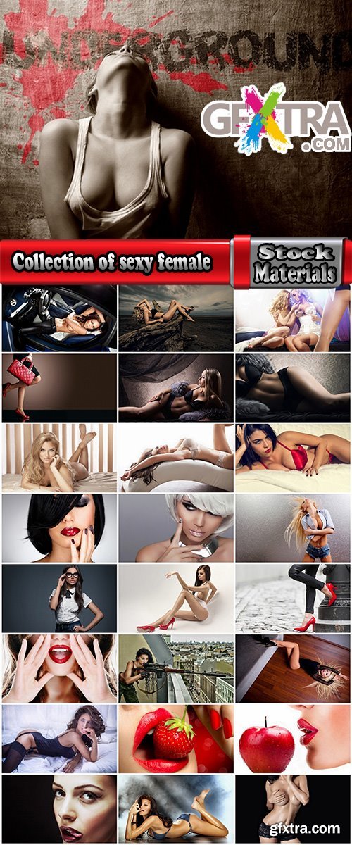 Collection of sexy female fashion model makeup girl underwear 25 HQ Jpeg