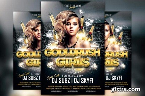 CM - Gold Rush Girls Flyer Template 151931