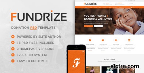 ThemeForest - Fundrize - Donation / Charity PSD Template 15858118