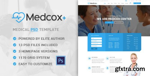 ThemeForest - Medcox - Medical PSD Template 14942678