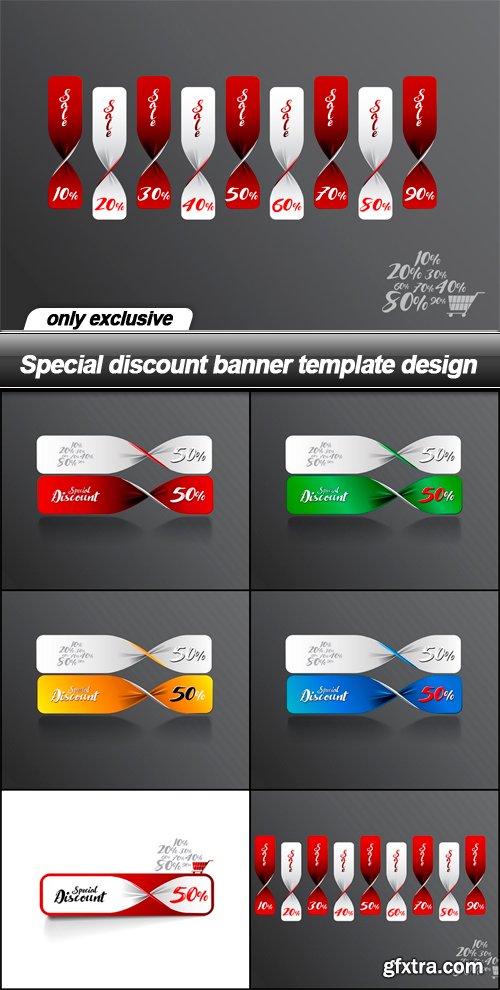 Special discount banner template design - 6 EPS